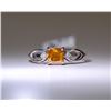 Image 2 : 36)  10 KARAT WHITE GOLD YELLOW DIAMOND RING