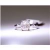 Image 1 : 6)  10 KARAT WHITE GOLD FANCY CUT DIAMOND RING