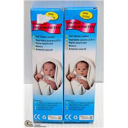 SET OF 2 DIGITAL THERMOMETERS FULL FEATURES