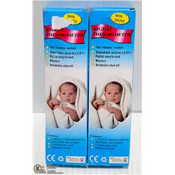 SET OF 2 DIGITAL THERMOMETERS FULL FEATURES