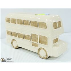 DOUBLE DECKER BUS FIGURINE, 13 X 7