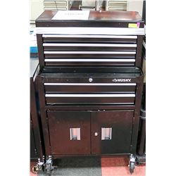 HUSKY 6 DRAWER 2 DOOR TOOL CABINET 27" X 16" X 45"