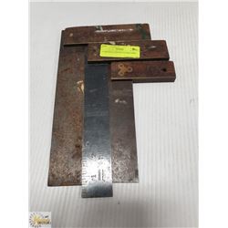 3 VINTAGE CARPENTER SQUARES