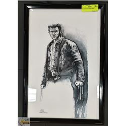 FRAMED WOLVERINE PRINT 13" X 19"