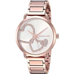 NEW MICHAEL KORS ROSE GOLD TONE 37MM MSRP $300