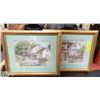 Image 1 : 2 FRAMED NEEDLEPOINT PICTURES 14" X 11"