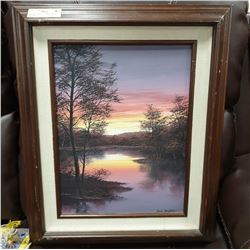 OIL ON CANVAS  /SUNSET FRED BUCHWITZ