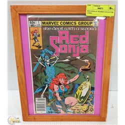 RED SONJA #1 FRAMED COLLECTOR COMIC