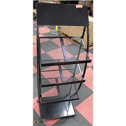 METAL DISPLAY RACK ON WHEELS 19 X 12 X 53