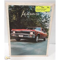 1969 ACADIAN DEALERSHIP PAMPHLET, VERY RARE