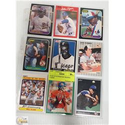 PAGE OF SUPERSTAR TRADING CARDS