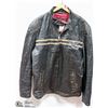 Image 1 : VINTAGE 8 BALL LEATHER JACKET SIZE XXLARGE