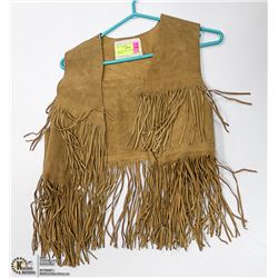 RAWHIDE FRINGE LEATHER VEST MEDIUM