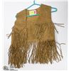 Image 1 : RAWHIDE FRINGE LEATHER VEST MEDIUM