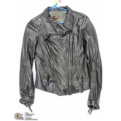 DANIER BLACK LEATHER JACKET SIZE XSMALL