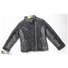 Image 1 : STEVE MADDEN BLACK LEATHER JACKET KIDS SIZE 5-6