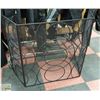 Image 1 : FIRE PLACE SCREEN  / BLACK ORNATE METAL