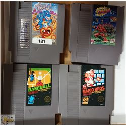 LOT OF 4 ORIGINAL NINTENDO GAMES INCL. MARIO