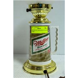 MILLER CAN LAMP WITH GLASS BAR GLOBE