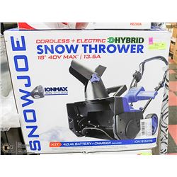SNOWJOE CORDLESS/ELECTRIC 18" SNOW THROWER 40V