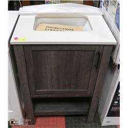 NEW BROWN 24" STONE TOP SINGLE SINK VANITY