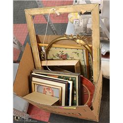UNCLAIMED BOXES OF PICTURE FRAMES ALL PROCEEDS