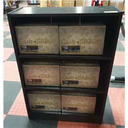 BLACK 3 SHELF BOOKSHELF 25 X 10 X 36