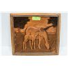 Image 1 : HORSE CARVING PICTURE BY KIM MURRAY APPROX 10X18