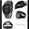 Image 7 : NEW MICHAEL KORS BLACK TRIPLE CHRONO MSRP $350