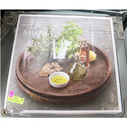 NEW MIKASA VINTAGE LAZY SUSAN, MANGO WOOD &