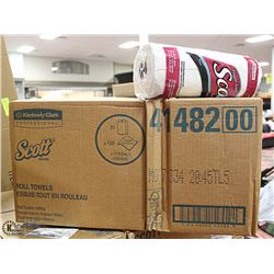CASE WITH 20 ROLLS OF SCOTT BRAND ROLL TOWELS