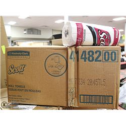 CASE WITH 20 ROLLS OF SCOTT BRAND ROLL TOWELS