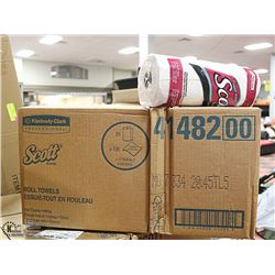 CASE WITH 20 ROLLS OF SCOTT BRAND ROLL TOWELS