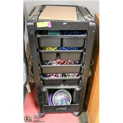 HAIR CURLERS AND CABINET