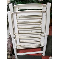 LOT OF 2 PLASTIC FOLDING CHAIRS