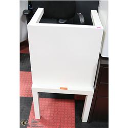 LOT OF 2 WHITE END TABLES