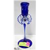 Image 1 : HAND BLOWN COBALT BLUE AZERBAIJAN ART GLASS CANDLE