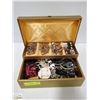 Image 1 : BUXTON VINTAGE JEWELRY CHEST WITH ESTATE JEWELRY