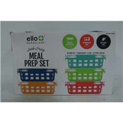 ELLO 10 PC GLASS CONTAINER SET W/ SILICONE PROTECT