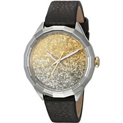 NEW DIESEL 36MM GOLD/SILVER GLITTER DIAL MSRP $209