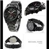 Image 7 : NEW MICHAEL KORS BLACK TRIPLE CHRONO MSRP $350