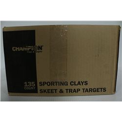 BOX OF APPROX 125 SPORTING CLAYS - AS IS