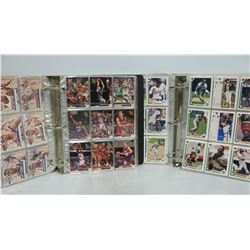 FLAT WITH 2 ASSORTED BINDERS OF BASEBALL CARDS