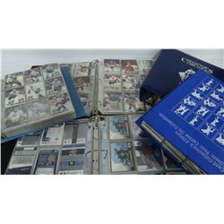 BOX WITH ASSORTED BINDERS OF HOCKEY CARDS