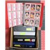 Image 1 : BOX WITH 5 ASSORTED BINDERS OF HOCKEY CARDS