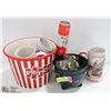 Image 1 : 3 LARGE DISNEY WATER/BEER MUGS WITH LARGE POPCORN