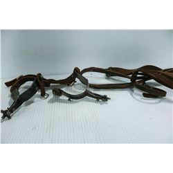 FLAT OF WESTERN GEAR INCLUDING VERY OLD SPURS