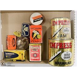 VINTAGE COLLECTOR TINS AND BOX