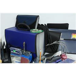 LARGE BOX OF OFFICE SUPPLIES INCL.
