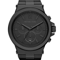 NEW MICHAEL KORS TRIPLE CHRONO BLACK DIAL MSRP$320